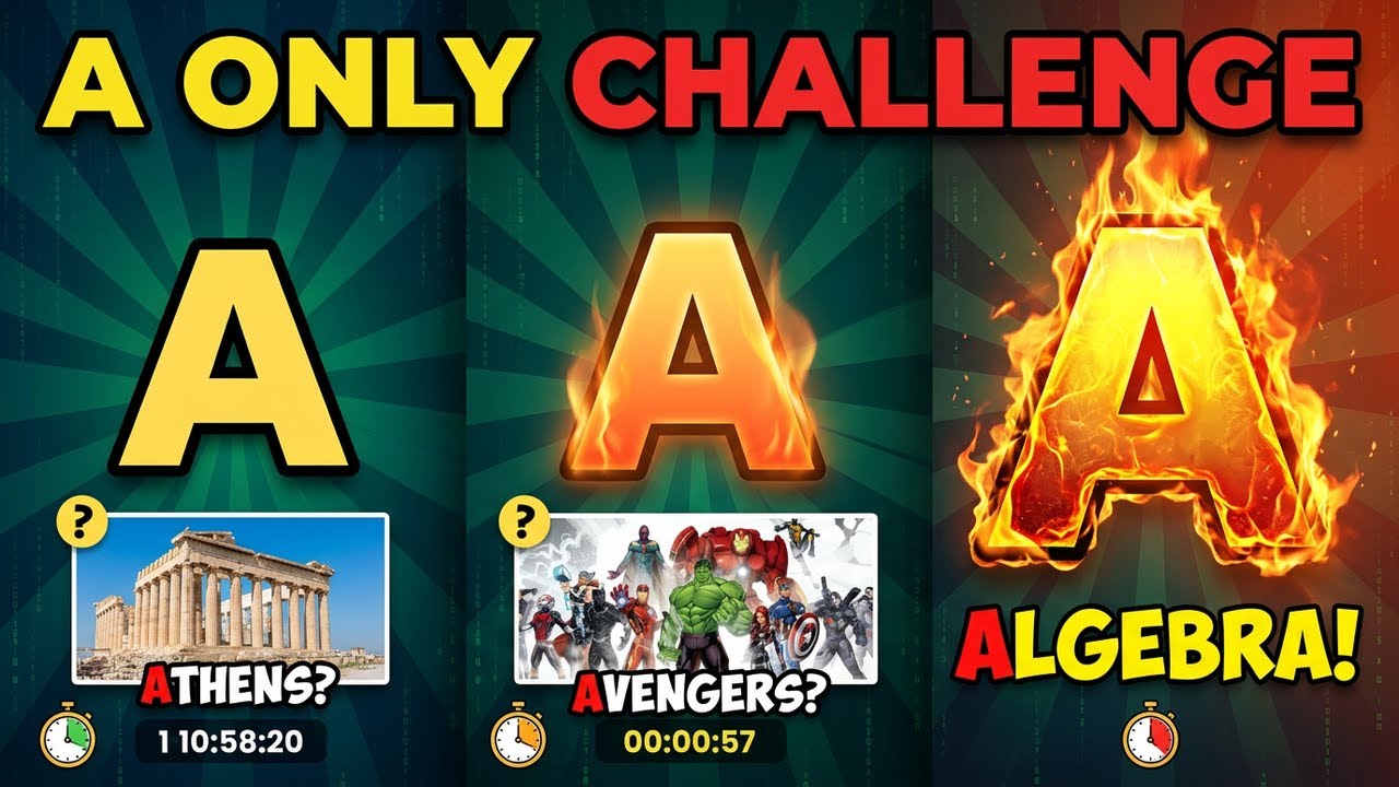 Every Answer Starts With &ldquo;A&rdquo; &ndash; 50 Questions That Get Hard Fast