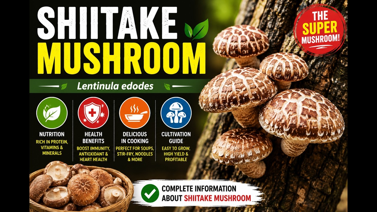 Shiitake Mushroom (Lentinula edodes) | Nutrition, Benefits