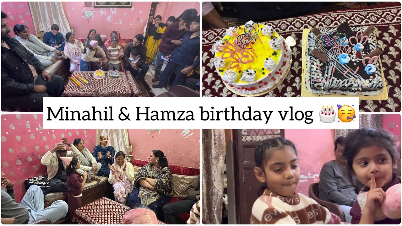Minahil & Hamza birthday celebration 🎉 vlog 💕 || Grand party 🎊 
