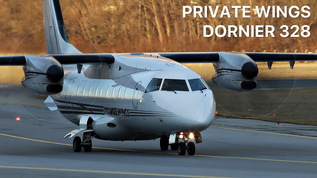 BEAUTIFUL SUNRISE DORNIER 328 ARRIVAL AT INNSBRUCK