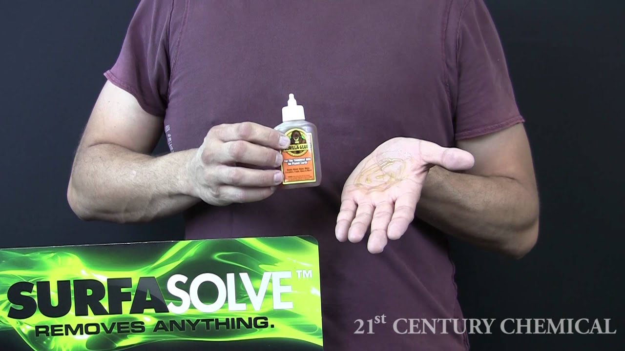 HOW TO REMOVE GORILLA GLUE WITH SURFASOLVE HAND WIPES REPLACE ACETONE