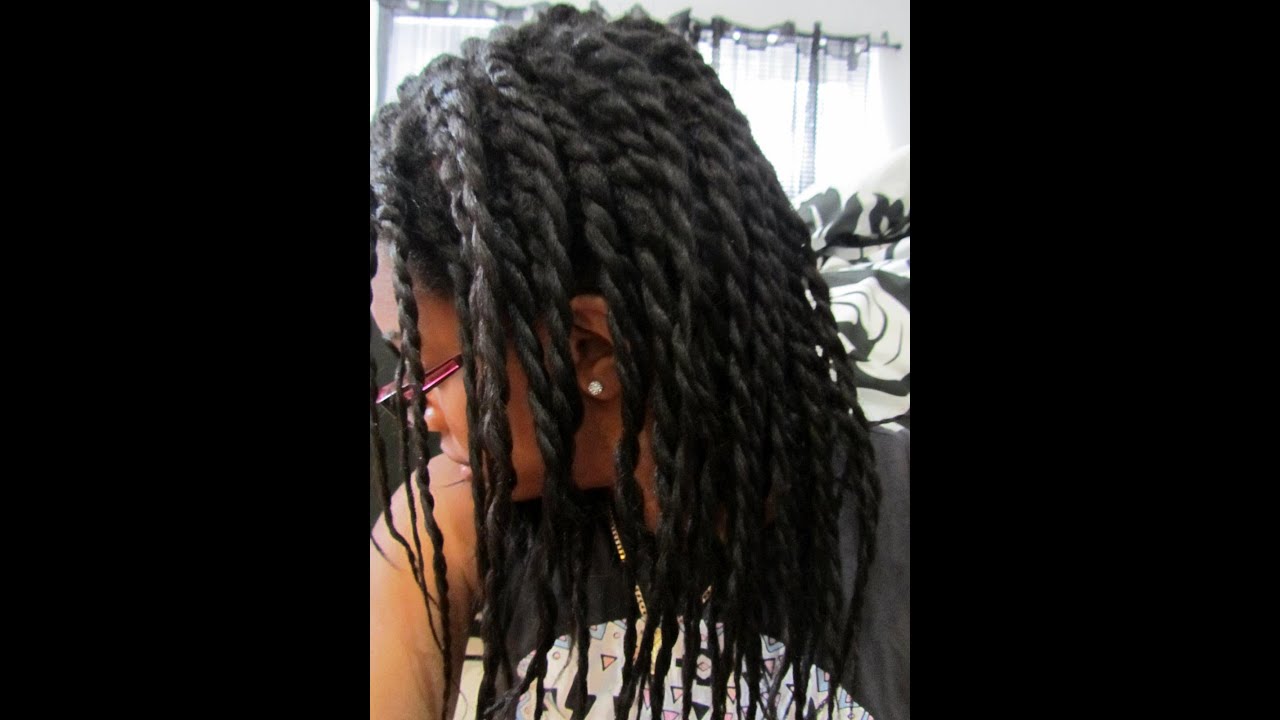 Two Strand Twist on Relaxed Hair