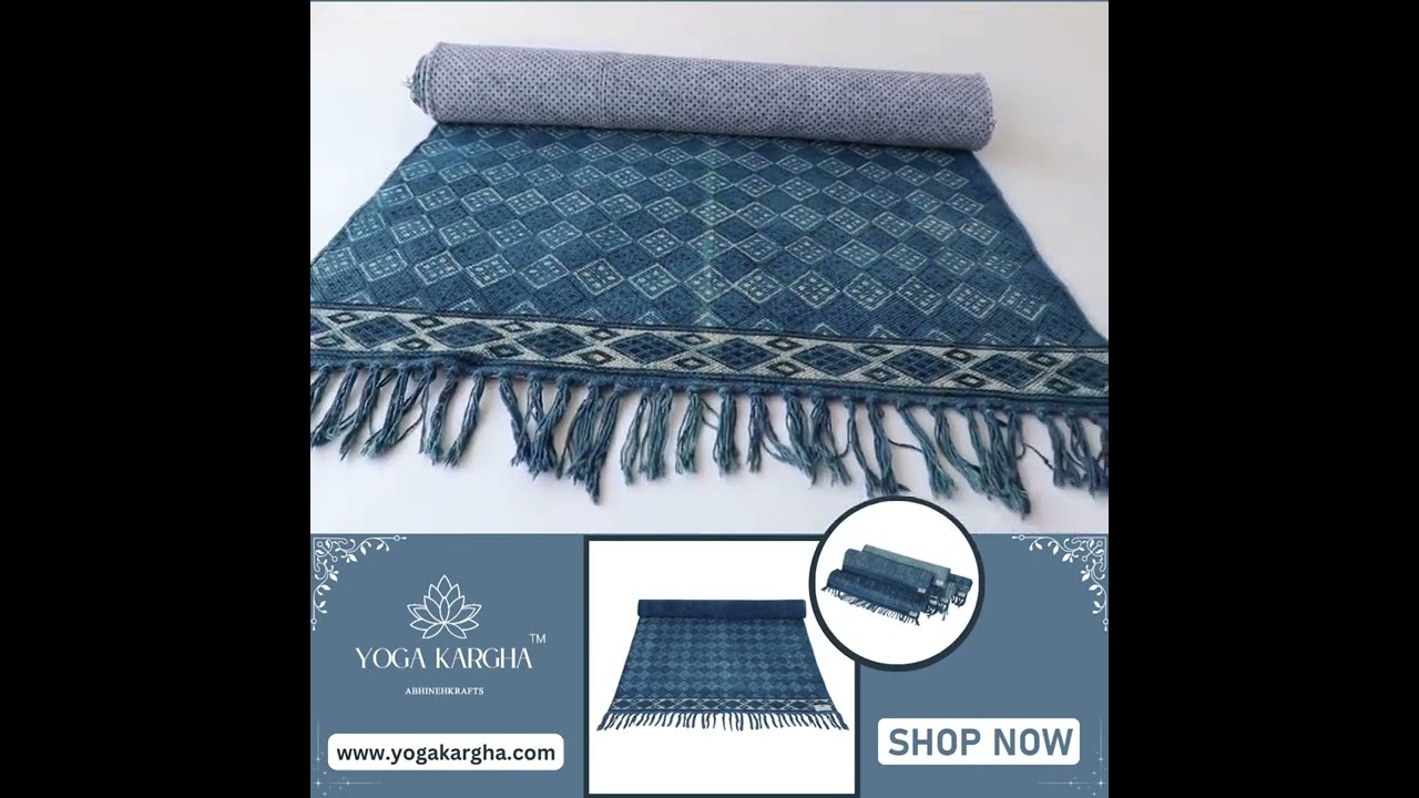 Indigo Organic Cotton Yoga Mat | Yoga Video| Yoga Channel | Yogi | Yogini | Yoga Kargha