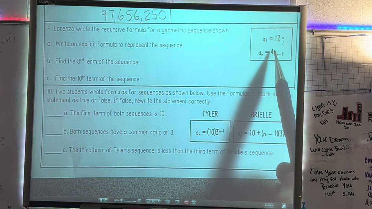 11-4 Explicit Formulas of Geometric Sequences Part 4