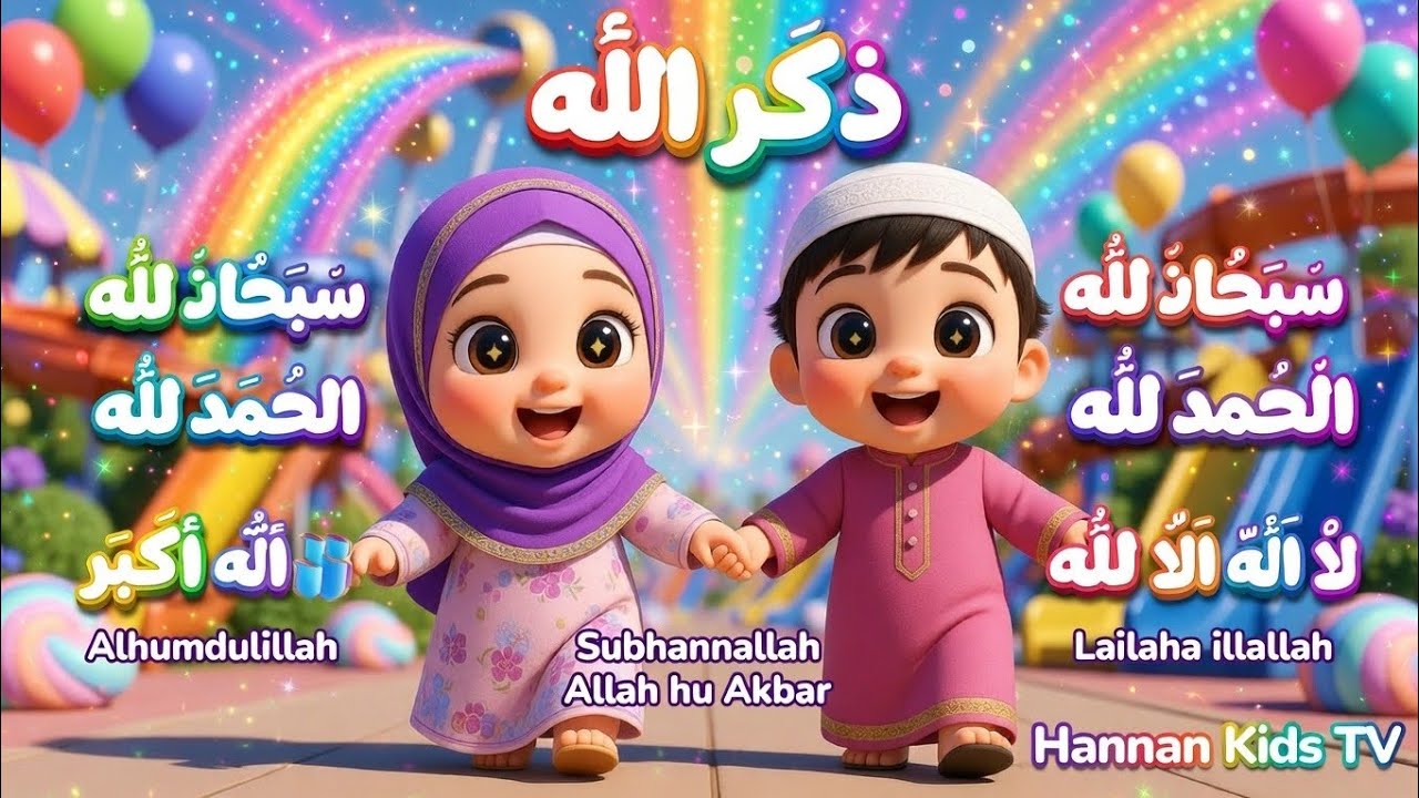 Soothing Zikrullah Lullaby 🕌| Alhamdulillah Subhanallah  | Islamic Nasheed | Hannan Kids TV