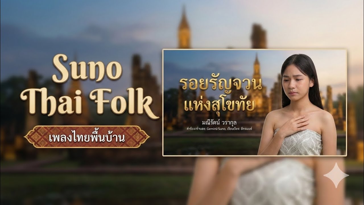 🎶[รอยรัญจวนแห่งสุโขทัย – บทเพลงรักย้อนรอยอดีตกาล]🎶 - มณีรัตน์ วรากุล | ภาษาไทย 【Official】