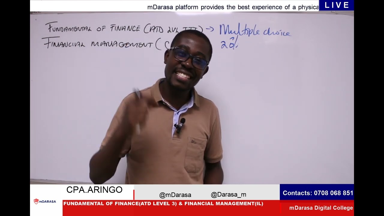 FUNDAMENTAL OF FINANCE - KASNEB ATD LEVEL 3
