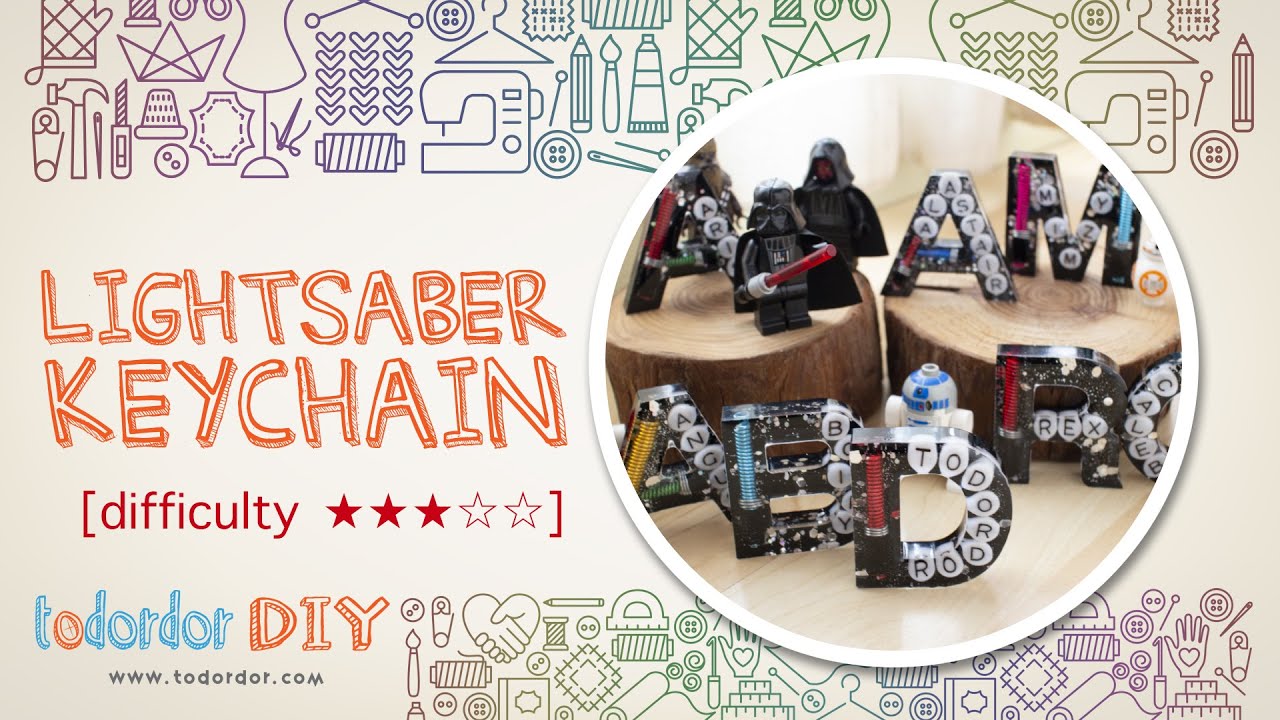 🔅[DIY] How to make lightsaber resin keychain | Lightsaber keychain | Resin tutorial | Todordor DIY