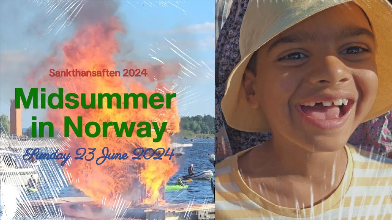 Sankthansaften, aka, Midsummer Bonfire, in Norway