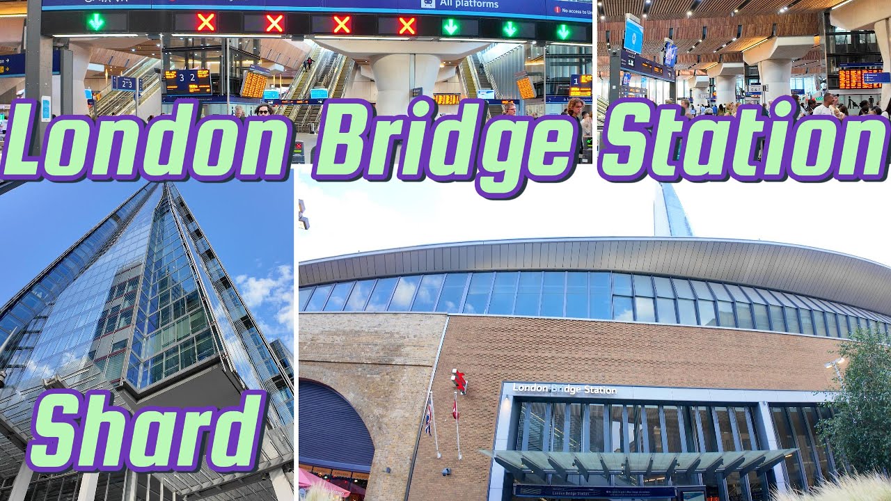 The Shard tallest in UK & London Bridge Station inside & around tour Central London England UK