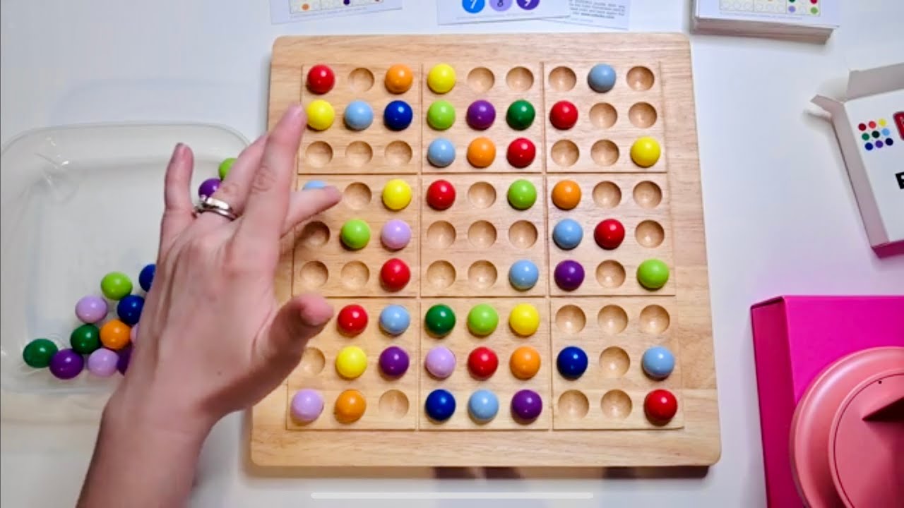 Wooden Puzzle ASMR ColorKu, Color Sudoku, Whispered