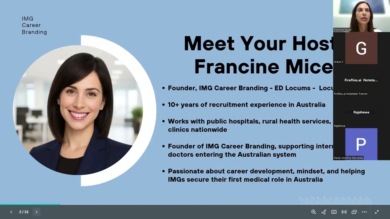 🎥 Webinar Replay: How to Stand Out as an International Medical Graduate (IMG) in Australia