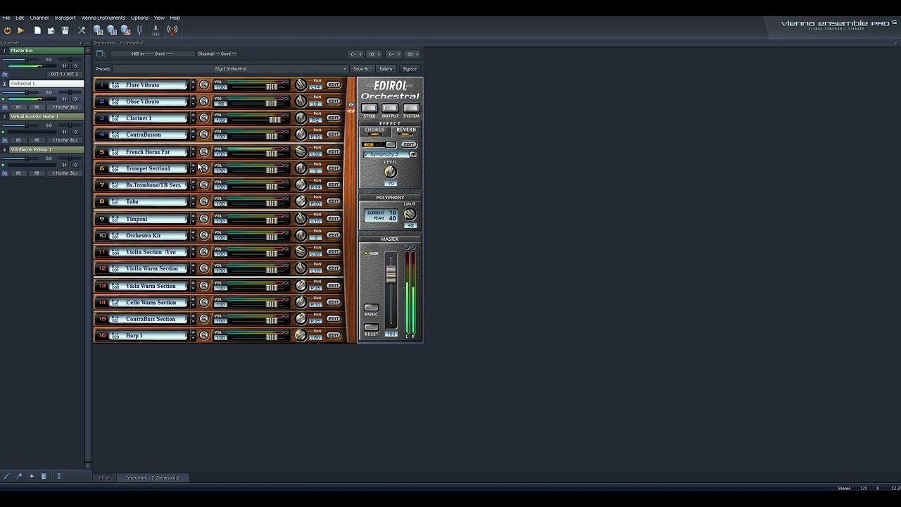 Logic pro 10.7.2 & старый добрый Edirol Orchestral