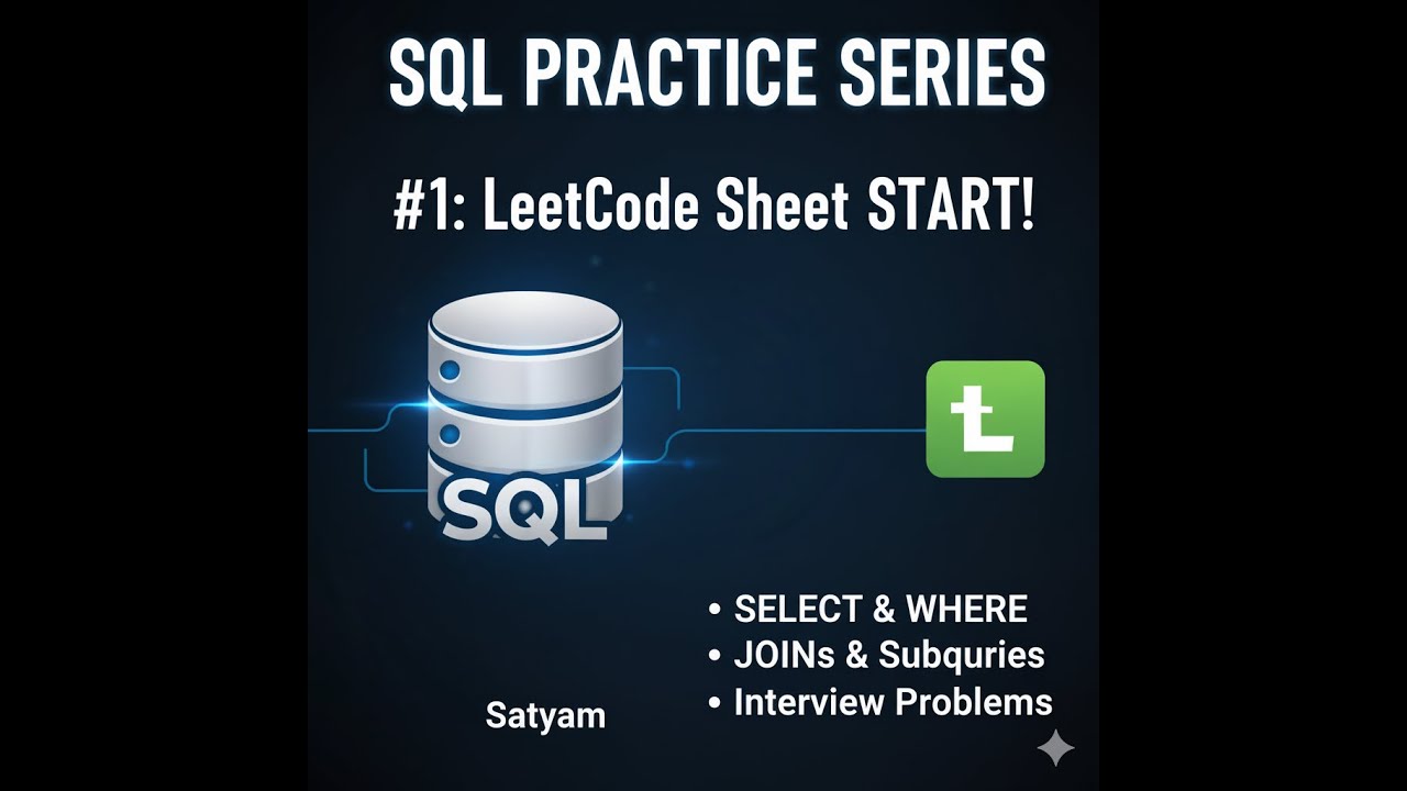 Learn SQL with Me | LeetCode SQL Sheet – Ep 1