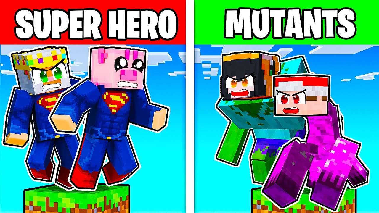 SUPERHRDINA vs MUTANTI na 1 BLOKU v Minecraftu!