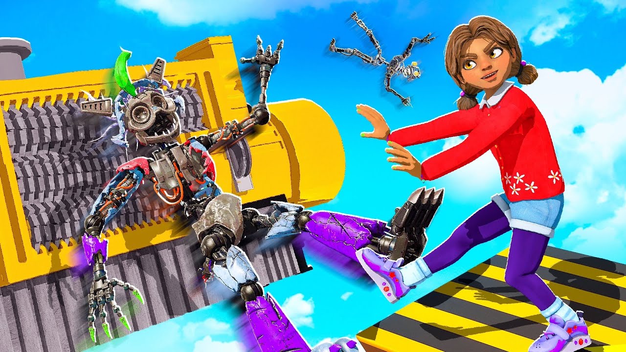 Destroying ALL FNAF RUIN Security Breach Animatronic RAGDOLLS GMod