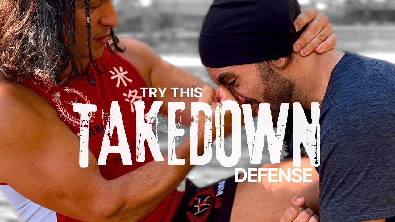 Жестокая защита от захвата ноги: опустите бедра и мгновенно разрушьте его опору.