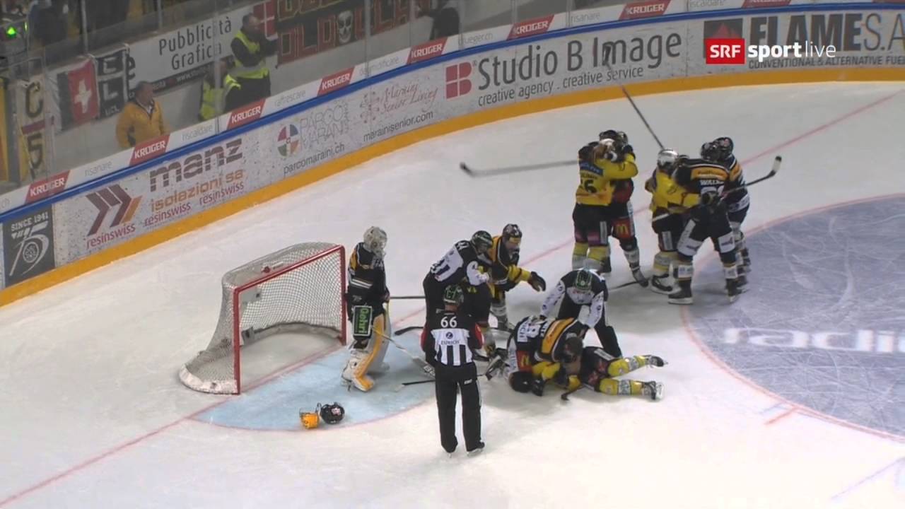 HC Lugano vs SC Bern 08.04.2016 Eskalation
