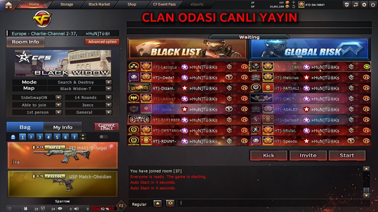🔴CrossFire West GamePlay | CLAN ODASI BL-GR Live CANLI YAYIN
