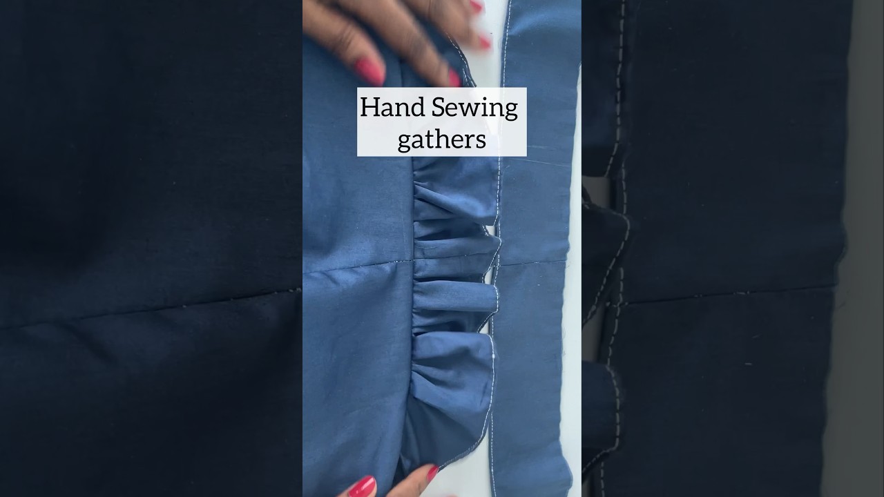 Hand sewing gathers! #sewing #fashion #handmade