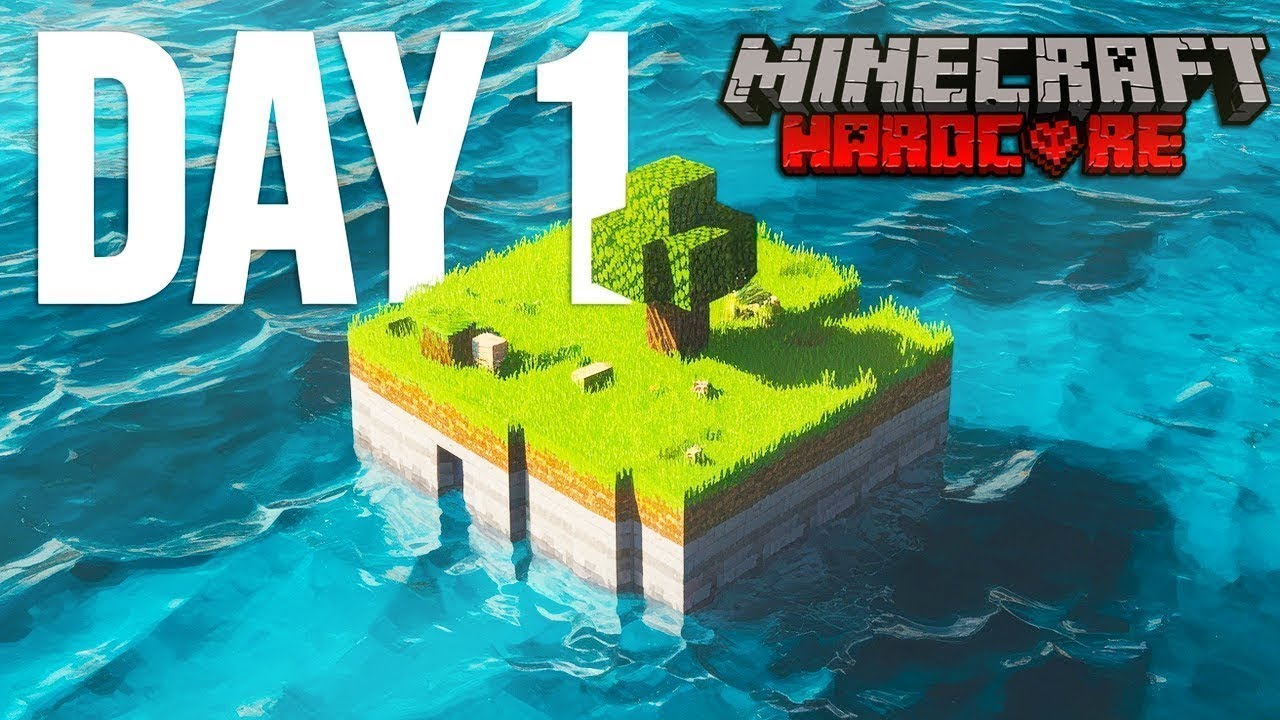 Я выжил 100 дней на необитаемом острове в Minecraft в режиме Hardcore!