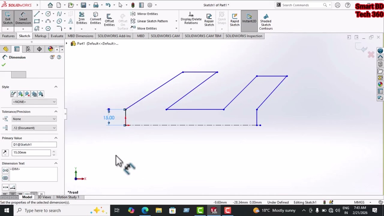 SolidWorks Tutorial for beginners Practice-5
