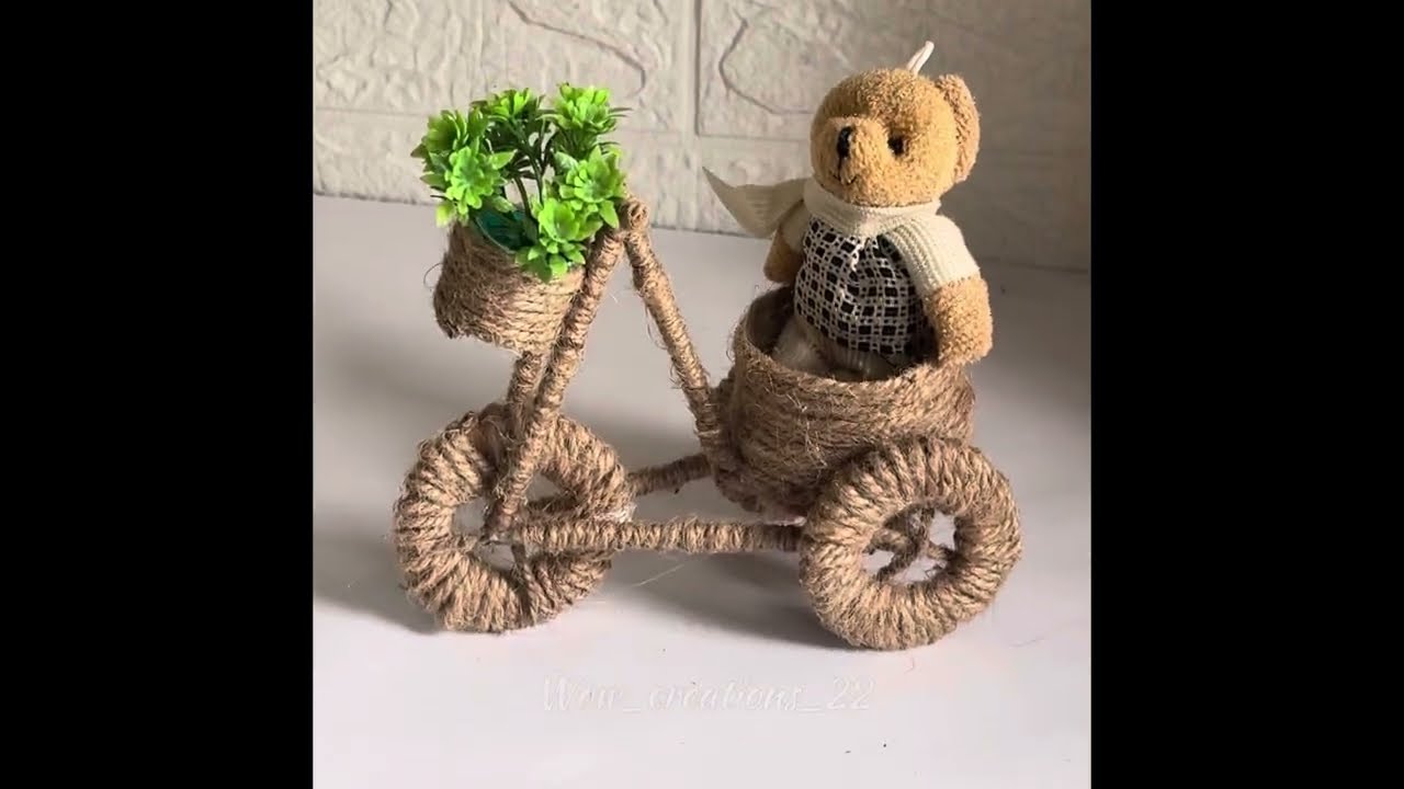 Jute Thread Cycle Craft Idea IIHome Decoration Idea
