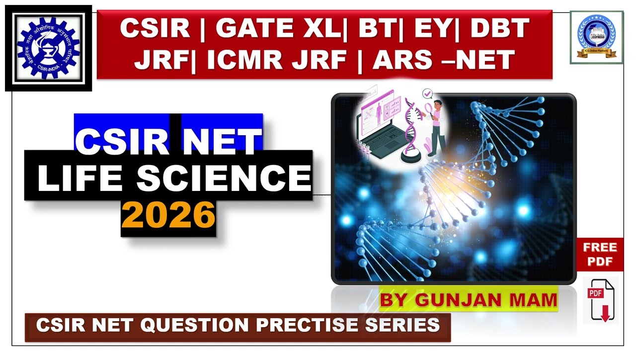TARGET CSIR NET LIFE SCIENCE 2026 QUESTION PRACTICE  SERIES |MCQ SERIES FOR CSIRNET CUET PG#csirnet