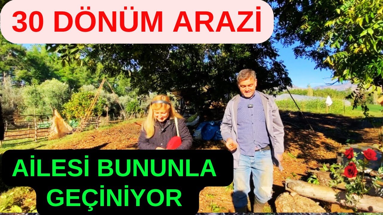 30 DÖNÜM ARAZİDE ÜRETİP KÖY PAZARINDA SATARAK AİLESİNİN GEÇİMİNİ SAĞLIYOR…