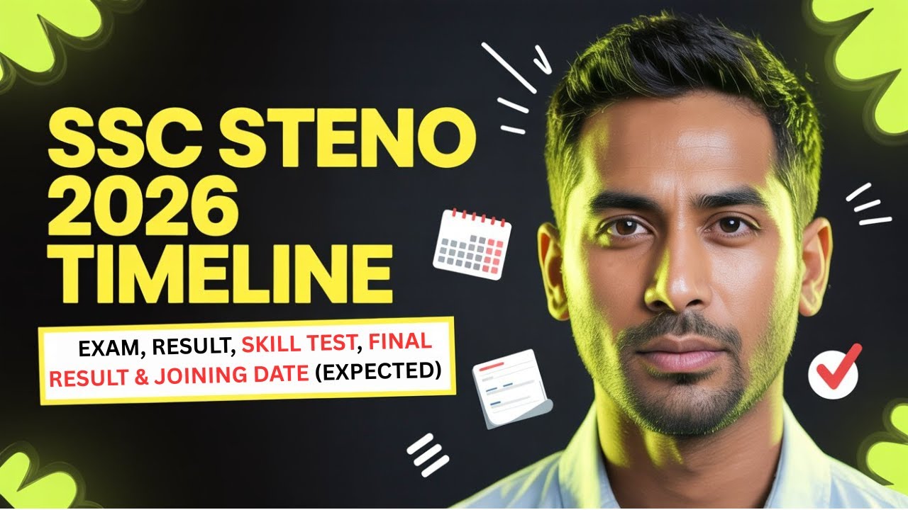 SSC Steno 2026 Complete Timeline | Notification, Exam Date, Result, Skill Test & Joining