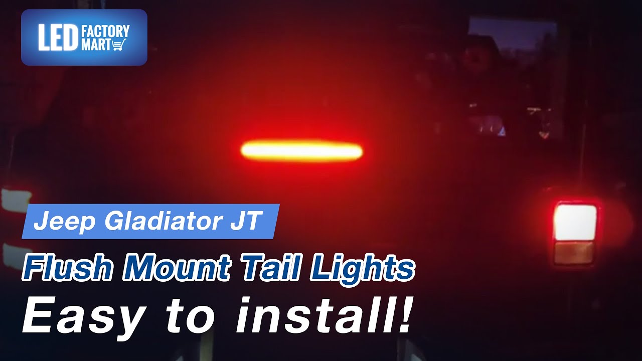 Flush Mount Tail Lights for Jeep Gladiator JT 2020-Later | LED Factory Mart