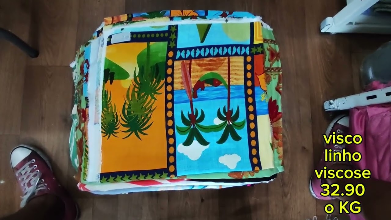 RETALHOS ESTAMPADOS PARTE 2 VISCO LINHO E VISCOSE VENHA VER #barato#retalhosdetecido #shopee 