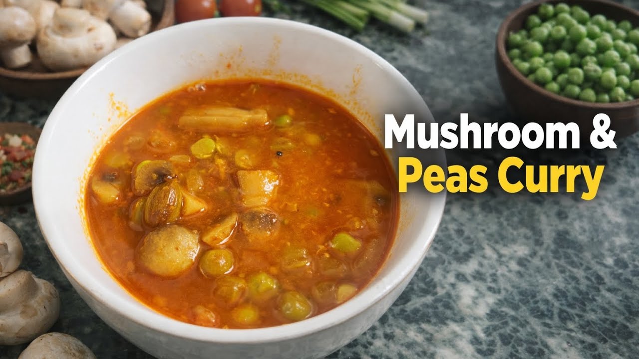 Mushroom Matar in 20 Minutes | Restaurant-Style💯💯💯 Recipe#MushroomMatar#MutterMushroom#MushroomCurry