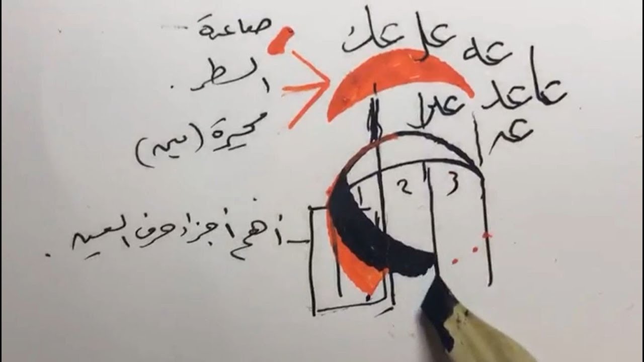 مفردات خط النسخ، 9 حرف العين والغين، الجزء الأول، زكي الهاشمي