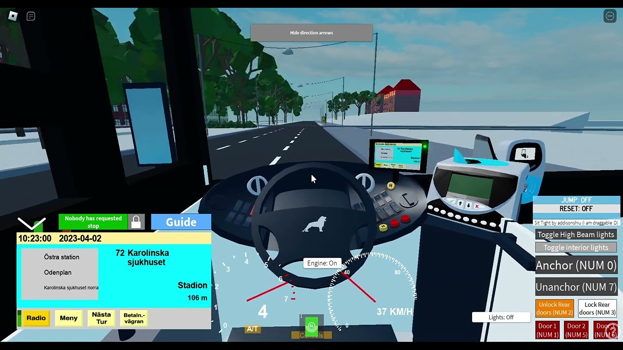 [Roblox] Stockholm Bus Simulator : Bus 72 Östhammarsgatan -- Karolinska Sjukhuset Norra