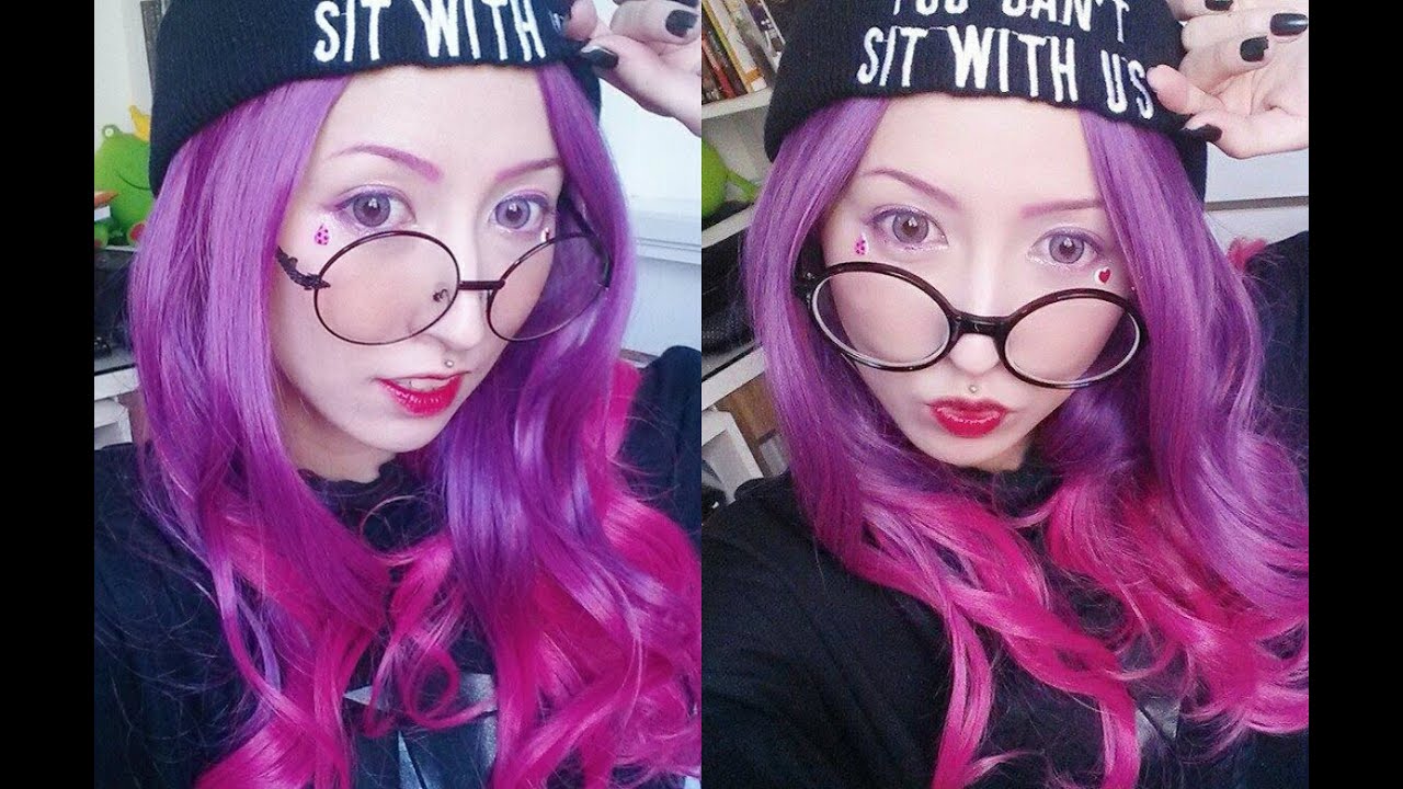 Cute purple makeup