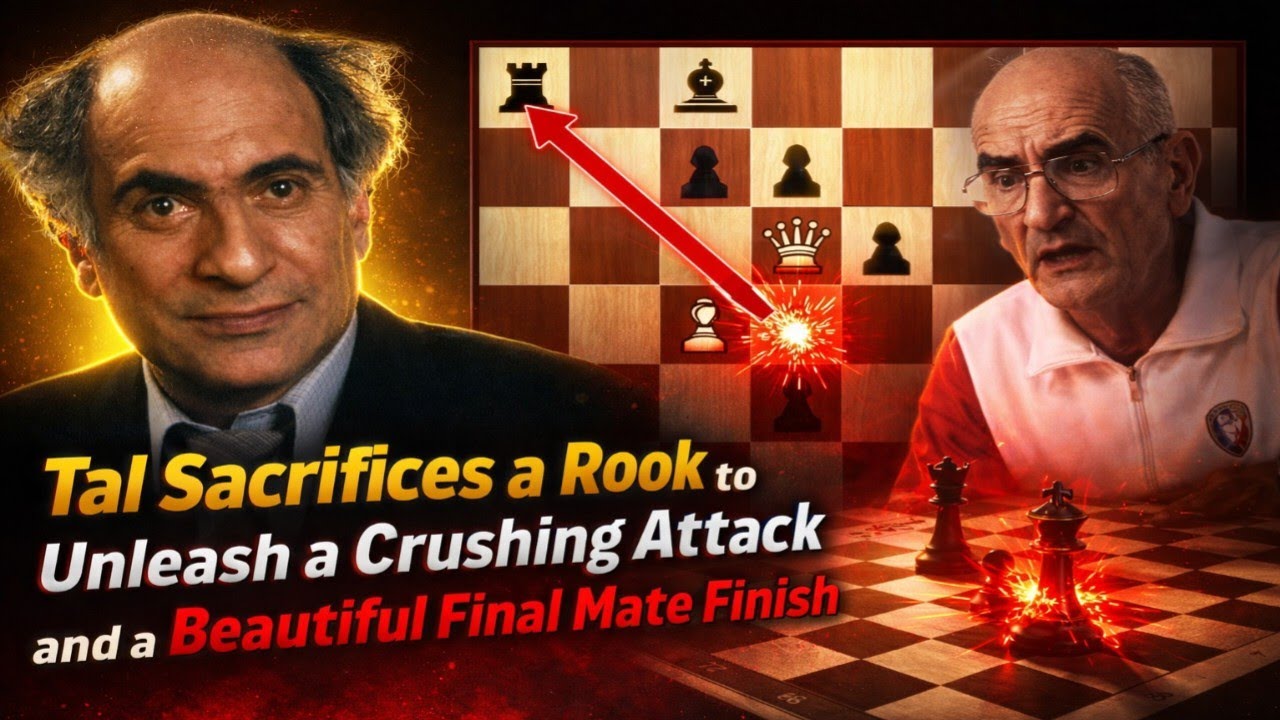 Tal’s Queen Storm Ignites a Relentless Kingside Attack That Ends in Pure Checkmate Art