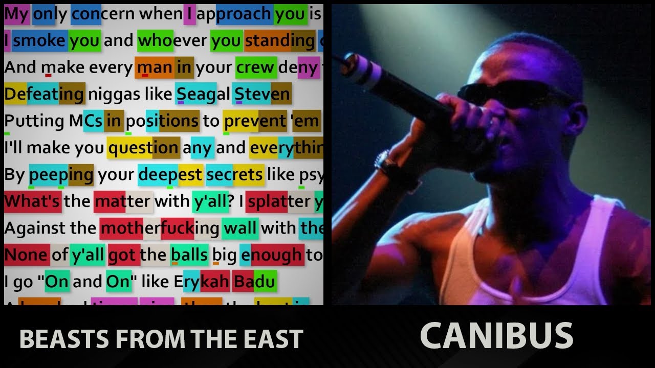 Canibus - Beasts From The East [Rhyme Scheme] Highlighted