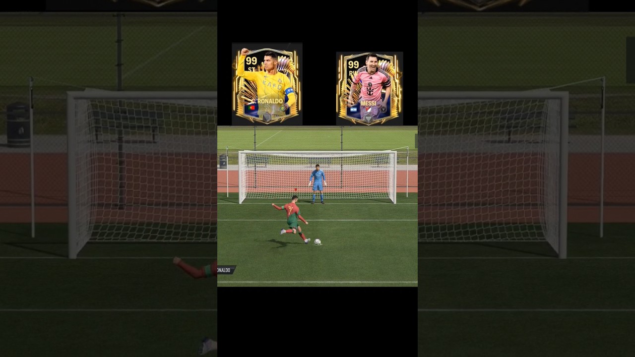RONALDO 🆚 MESSI 🔥. #ronaldo #messi #shorts #fc24 #challenge