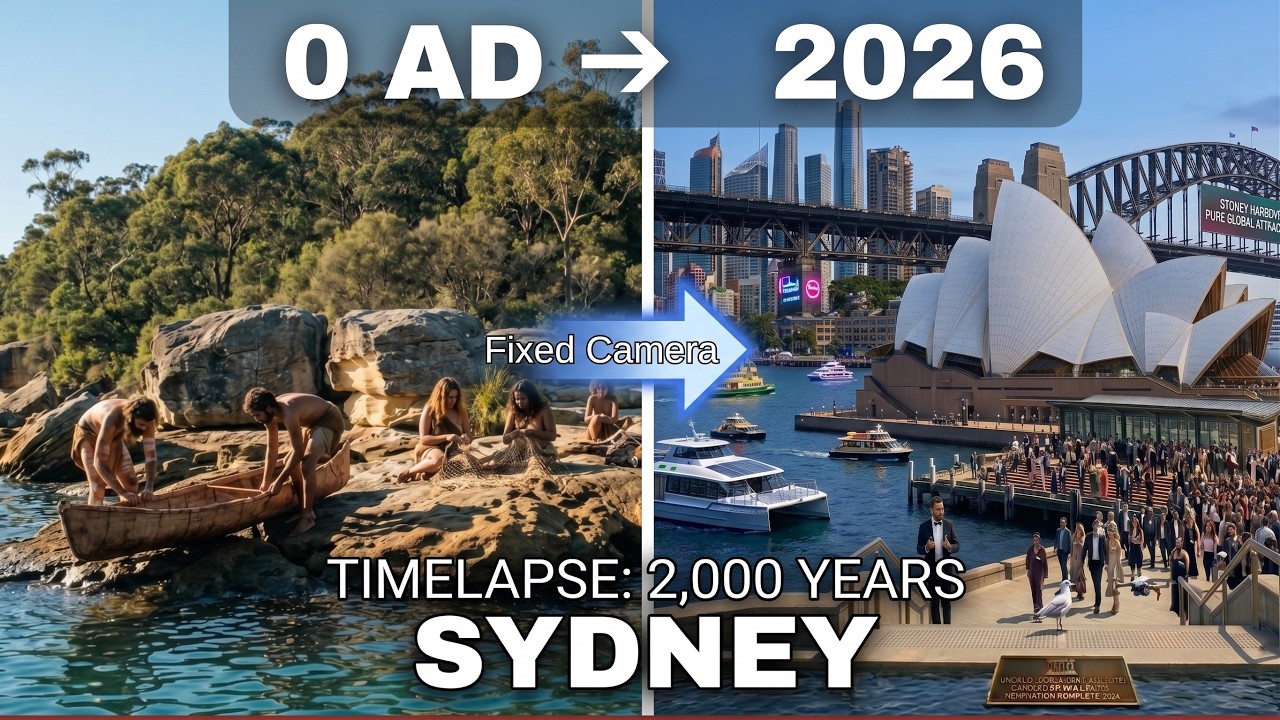 Evolution of Sydney | Fixed-Camera Timelapse: 2,000 Years in 10 Minutes