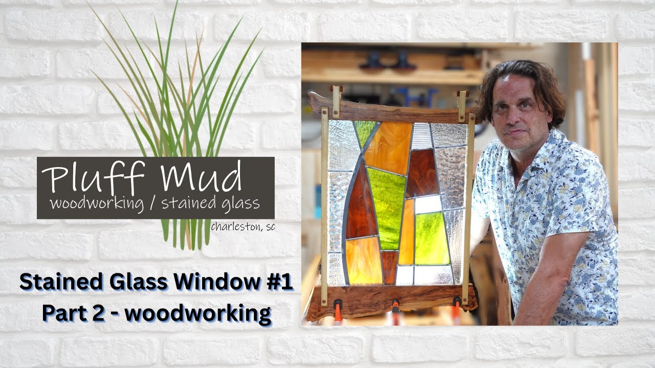 An amazing stained glass window with live edge wood frame - Part 2 - wood