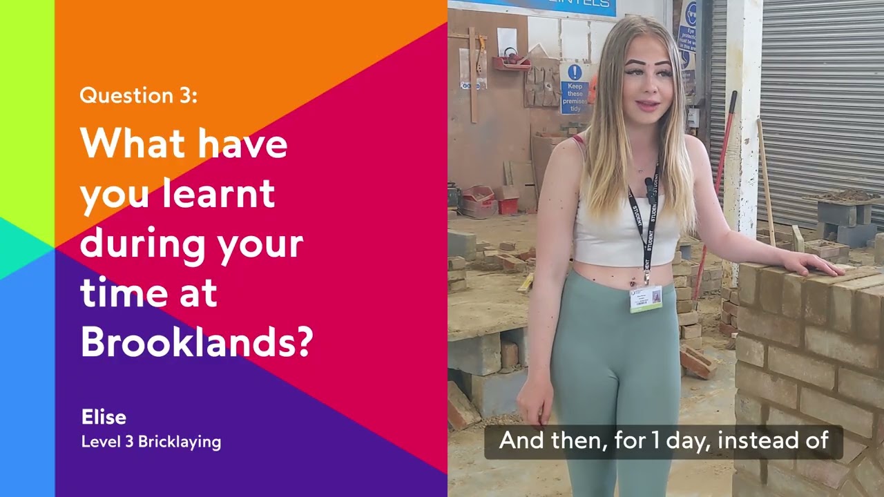 Level 3 Bricklaying: Elise's Journey