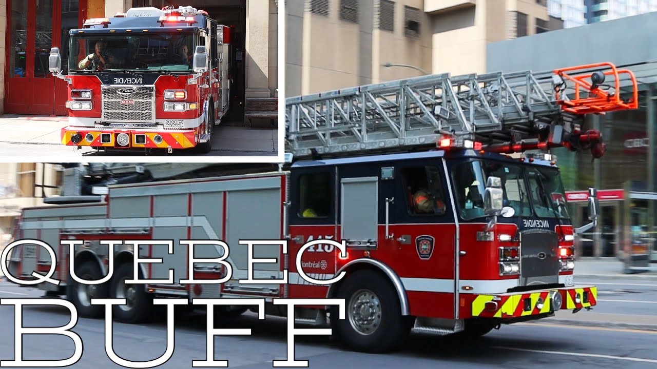 *DOWNTOWN ACTION* Montreal Fire Department (SIM) Station 25 & Ladder 415 responding multiple times.