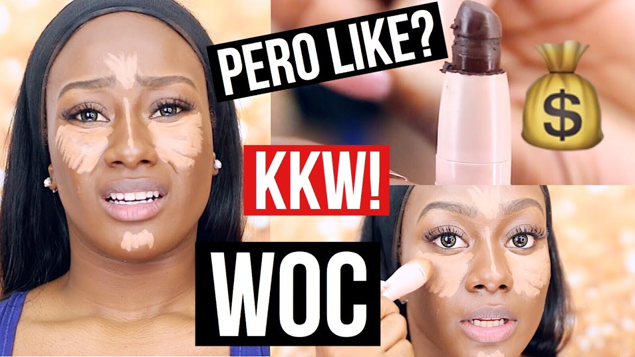 WOW Kim!! Honest First Impressions of KKW CRÈME CONTOUR AND HIGHLIGHT KIT DEEP DARK. WOC!!