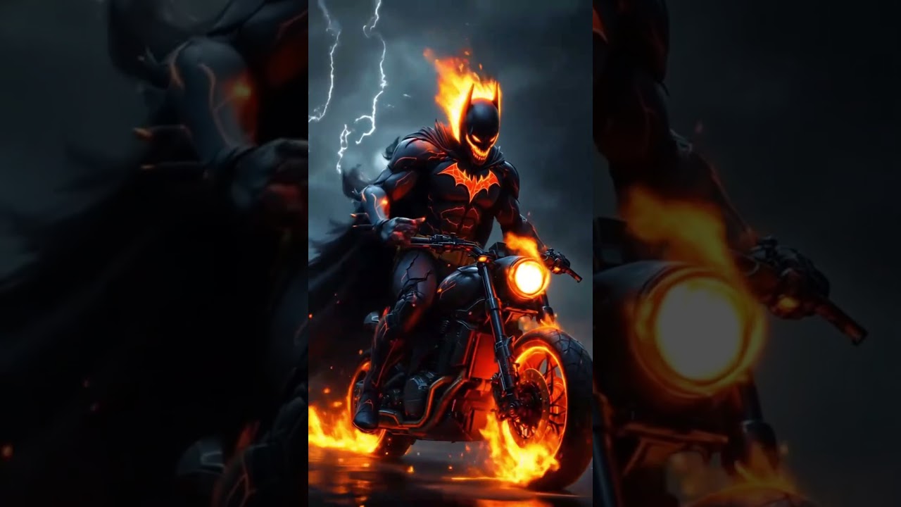 Ghost Rider + Batman 😳 so cool 