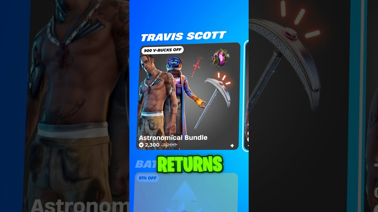 Икона Fortnite Трэвиса Скотта наконец-то ВЕРНУЛАСЬ!