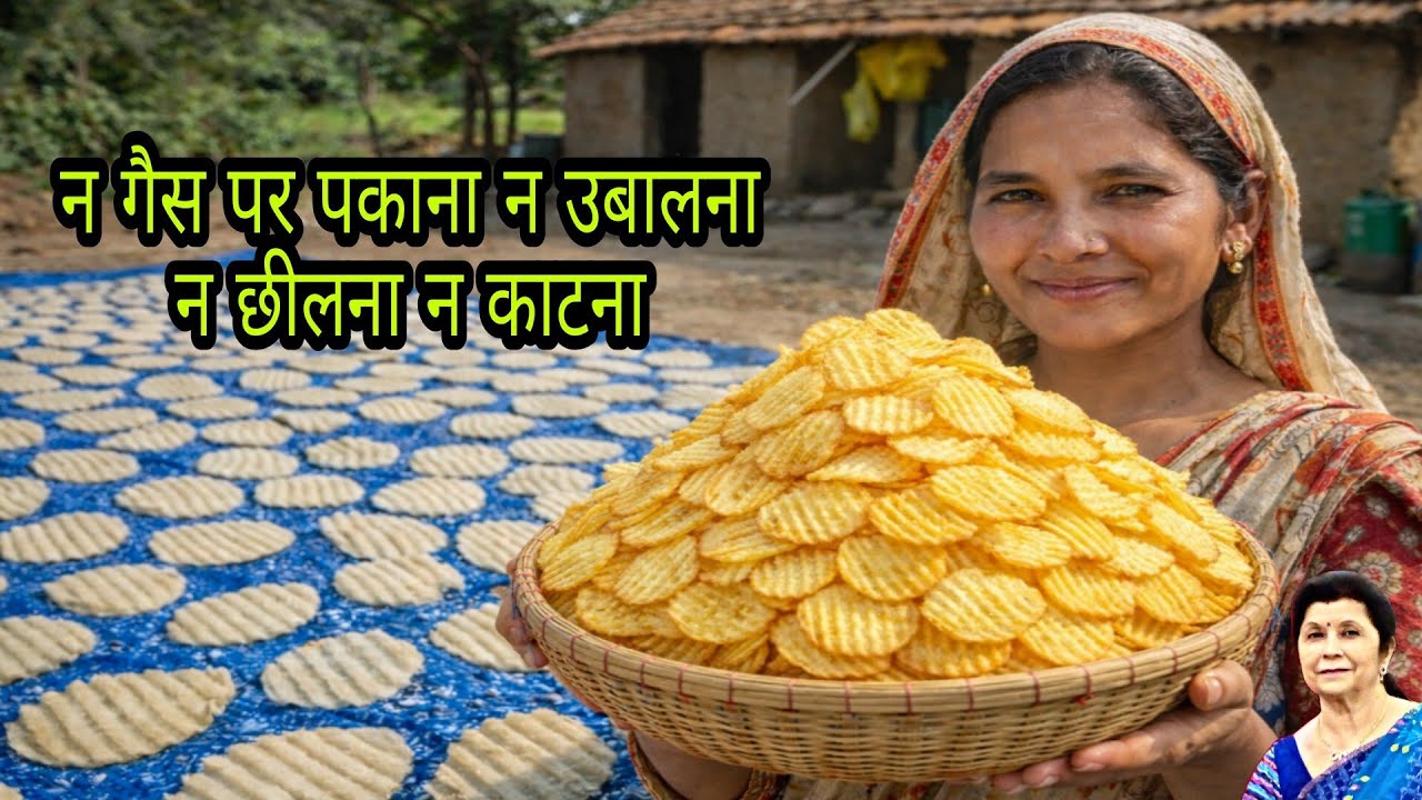 बिना आलू बिना सूजी बिना मैदा बिना चावल बिना साबुदाना चिप्स बनाने का एकदम अनोखा तरीका/Chips Recipe