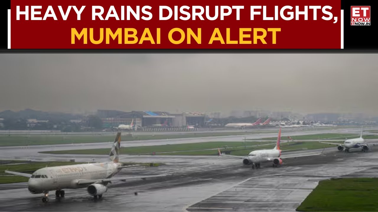 Triple-Digit Showers Drench Mumbai; IMD Issues Red Alert | Airlines Issue Travel Advisory | ET Now