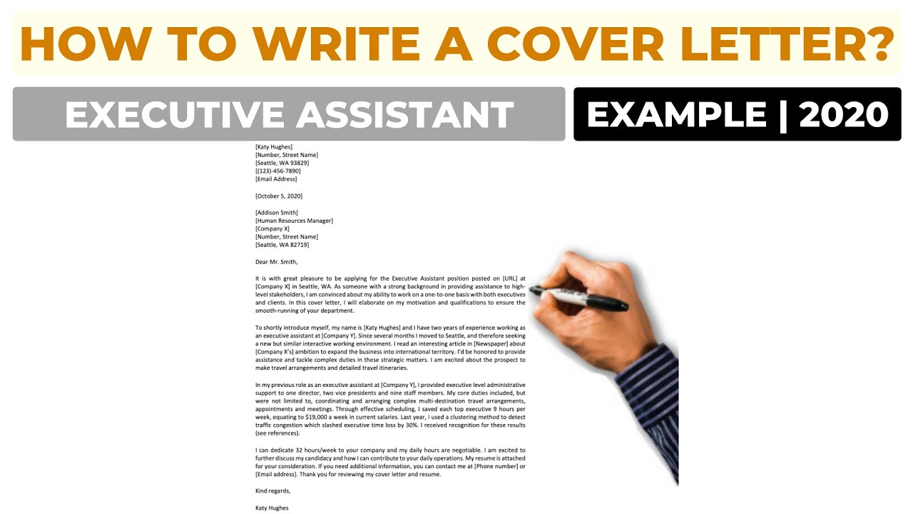 How To Write a Cover Letter For an Executive Assistant Position? | Example