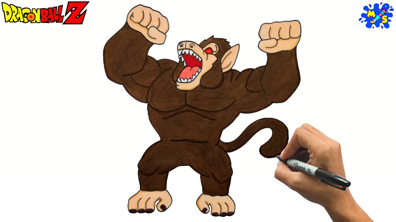 Goku Great Ape Drawing || How to Draw Goku Great Ape Step by Step || Dragon Ball Z